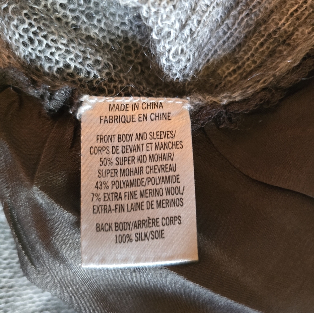 Theory Josetta Picturesque Mohair Merino Wool Silk Grey Crew Sweater Size Small - Picture 8 of 8